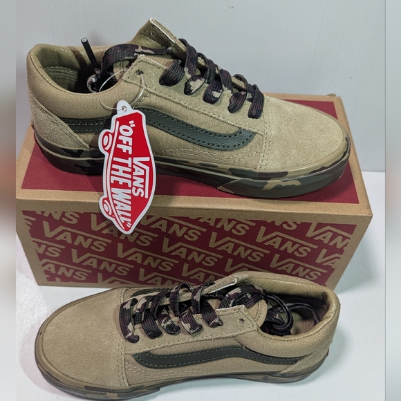 Vans Old Skool Camo Sidewalk Cornstalk Party Sneakers - Picture 3 of 11